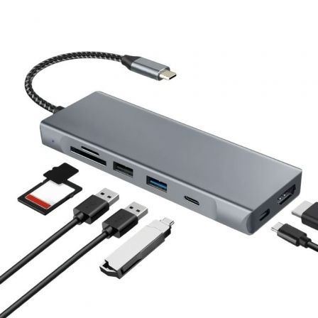 Docking usb tipo-c leotec leds07/ ranura ssd m.2/ 2xusb/ 1xusb tipo-c/ 1xhdmi 4k/ 1xlector tarjetas sd y microsd/ 1xusb tipo-c - Imagen 3