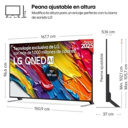 Televisor lg qned 75qned84a6c 75"/ ultra hd 4k/ smart tv/ wifi - Imagen 2