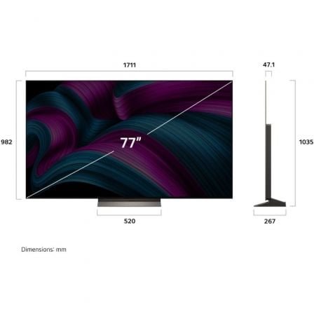Televisor lg oled evo ai c5 oled77c56lb 77"/ ultra hd 4k/ smart tv/ wifi - Imagen 4