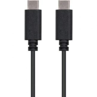 Cable USB 2.0 Tipo-C Nanocable 10.01.2301/ USB Tipo-C Macho - USB Tipo-C Macho/ 480Mbps/ 1m/ Negro