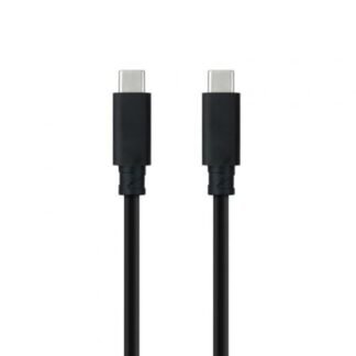 Cable USB 3.1 Tipo-C Nanocable 10.01.4102/ USB Tipo-C Macho - USB Tipo-C Macho/ Hasta 100W/ 10Gbps/ 2m/ Negro