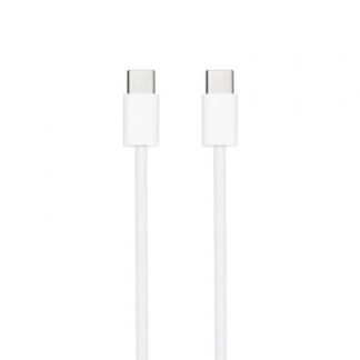 Cable USB 2.0 Tipo-C Nanocable 10.01.6001-CO/ USB Tipo-C Macho - USB Tipo-C Macho/ Hasta 60W/ 480Mbps/ 1m/ Blanco