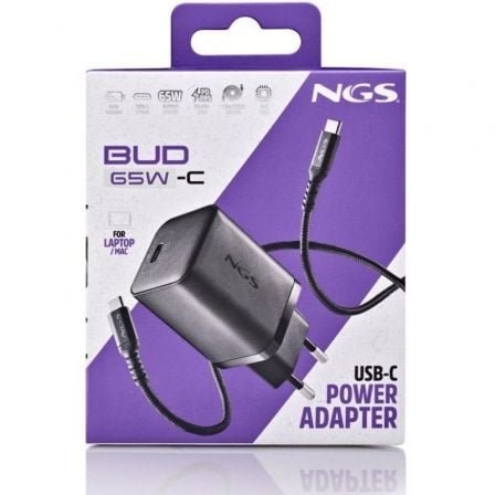 Cargador de Pared GaN NGS Bud 65W/ 1xUSB Tipo-C/ 65W - Imagen 5