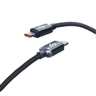 Cable USB 2.0 Tipo-C Subblim Optimus/ USB Tipo-C Macho - USB Tipo-C Macho/ Hasta 60W/ 480Mbps/ 1m/ Negro