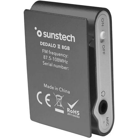 Reproductor MP3 Sunstech Dedalo III/ 8GB/ Radio FM/ Gris - Imagen 2