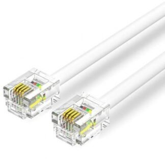 Cable de teléfono rj11 6p4c vention iqbwh/ 2m/ blanco