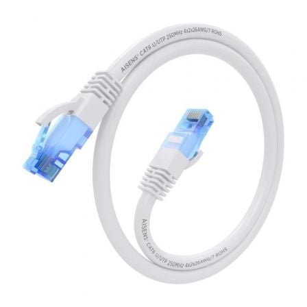 Cable de Red RJ45 AWG26 CCA UTP Aisens A135-0822 Cat.6/ 3m/ Blanco - Imagen 2