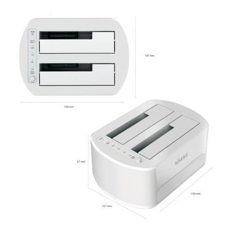 Docking Station para Discos Duros Aisens ASDS-D02W - Imagen 4