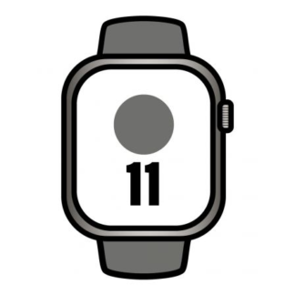 Apple Watch Series 11/ GPS/ Cellular/ 46mm/ Titanio Natural/ Correa Deportiva Gris Piedra S/M