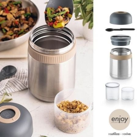 Termo Bra Enjoy Signature A196123/ Capacidad 1000ml/ para sólidos y líquidos - Imagen 3