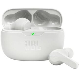 Auriculares Bluetooth JBL Wave Beam con estuche de carga/ Autonomía 8h/ Blanco