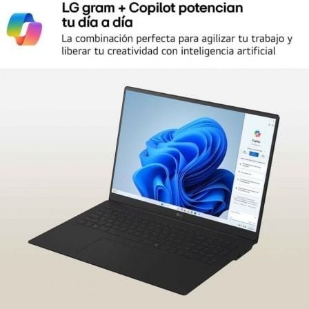 Portátil LG Gram Pro 16Z90TR-E.AD88B Intel Core Ultra 7-255H/ 32GB/ 1TB SSD/ GeForce RTX 5050/ 16"/ Win11 - Imagen 2