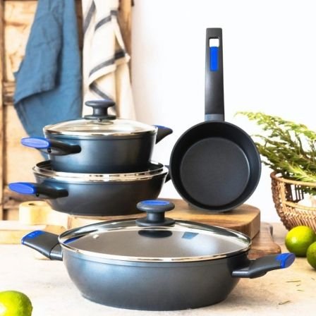 Pack Batería de Cocina Monix Martín Berasategui/ Cazo Ø16cm/ Cacerolas Ø20 - 24 - 28cm/ Aluminio Forjado/ Apta para Inducción - Imagen 2