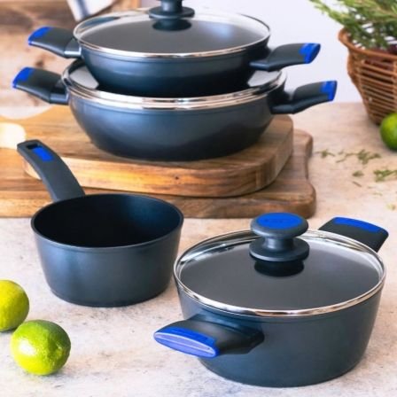 Pack Batería de Cocina Monix Martín Berasategui/ Cazo Ø16cm/ Cacerolas Ø20 - 24 - 28cm/ Aluminio Forjado/ Apta para Inducción - Imagen 3