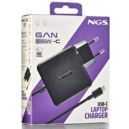 Cargador de Portátil NGS GAN 65W-C USB Tipo-C/ 65W/ Automático/ Voltaje 5-20V - Imagen 4