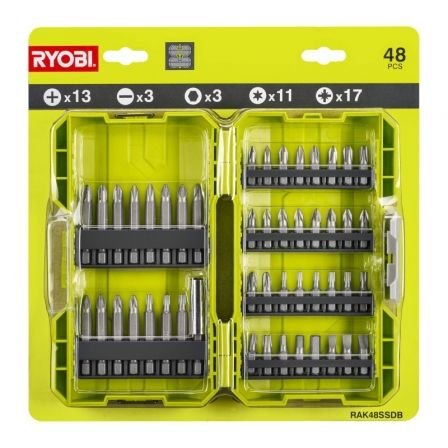 Estuche de 48 Puntas para Atornillar Ryobi RAK48SSD - Imagen 2