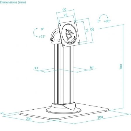 Soporte de Mesa para Marco Antirrobo de Tablet TooQ TQATC2601-B/ Negro - Imagen 4