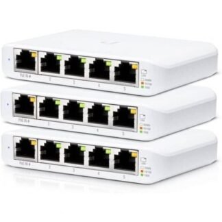 Switch Gestionado Ubiquiti USW-Flex Mini 5 Puertos/ RJ45 10/100/1000 PoE/ Pack 3 uds