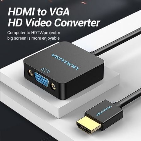 Conversor Vention ACPBB/ HDMI Macho - VGA Hembra/ 15cm/ Negro - Imagen 2