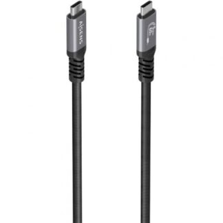 Cable USB 3.2 Tipo-C Aisens A107-0991/ USB Tipo-C Macho - USB Tipo-C Macho/ Hasta 60W/ 5Gbps/ 10m/ Negro