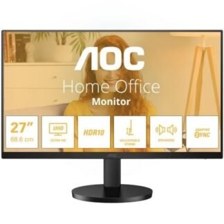 Monitor Profesional AOC U27B3AF 27"/ 4K/ Multimedia/ Regulable en altura/ Negro