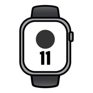 Apple Watch Series 11/ GPS/ 46mm/ Gris Espacial/ Correa Deportiva Negra (S/M)
