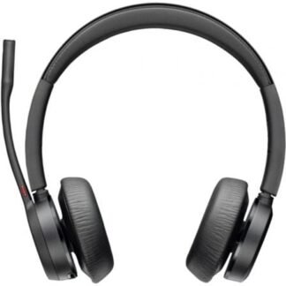Auriculares Inalámbricos Poly Voyager 4320 UC + Adaptador BT700 + Base de Carga/ con Micrófono/ Bluetooth/ Negros