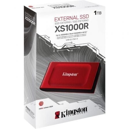 Disco Externo SSD Kingston XS1000 1TB/ USB 3.2/ Rojo - Imagen 3