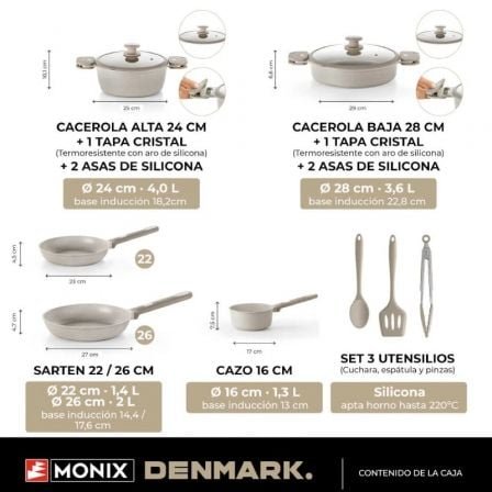 Pack Batería de Cocina Monix Martín Berasategui/ Cazo Ø16cm/ Sarten Ø22 - 26cm/ Cacerolas Ø24 - 28cm/ Aluminio Forjado/ Apta para Inducción - Imagen 2