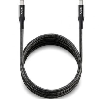 Cable USB 4.0 Tipo-C NGS KNOT/ USB Tipo-C Macho - USB Tipo-C Macho/ Hasta 240W/ 40Gbps/ 2m/ Negro