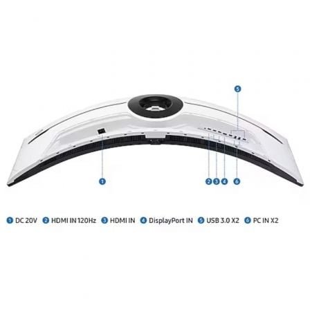Monitor Gaming Ultrapanorámico Curvo Samsung Odyssey Neo G9 S57CG952NU 57"/ Dual UHD/ 1ms/ 240Hz/ VA/ Regulable en altura/ Blanco - Imagen 5