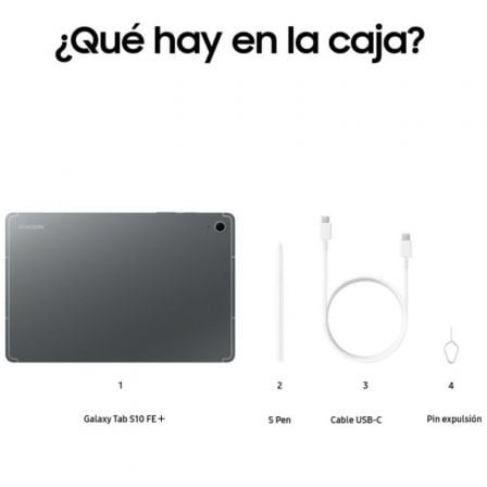Tablet Samsung Galaxy Tab S10+ FE 13.1"/ 8GB/ 128GB/ Octacore/ Gris - Imagen 3