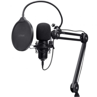 Micrófono Gaming Trust Gaming GXT 270 Emita II+ 25770/ USB/ Negro