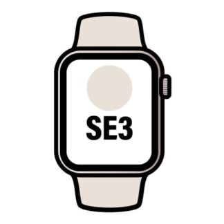 Apple Watch SE3/ GPS/ 40mm/ Caja de Aluminio Blanco Estrella/ Correa Deportiva Arena M/L