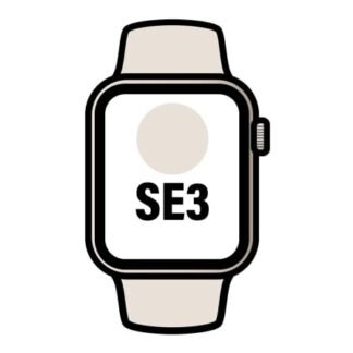 Apple Watch SE3/ GPS/ 44mm/ Caja de Aluminio Blanco Estrella/ Correa Deportiva Arena S/M