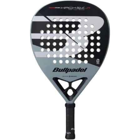 Pala de Pádel Bullpadel Hack 04 Junior 2026 (Paquito Navarro)/ Negra y Gris