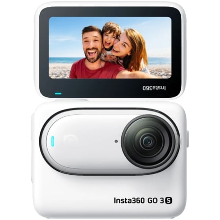 Cámara Digital Deportiva Insta360 GO 3S/ 4K/ Ángulo de visión 180º/ Blanca