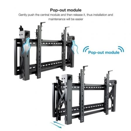 Soporte de Pared para Videowall Inclinable Tooq TQVW4570T para TV de 45-70"/ hasta 70kg - Imagen 4