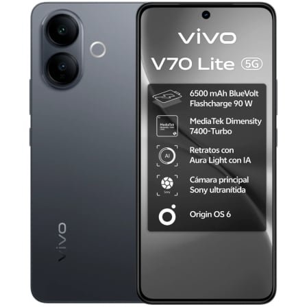 Smartphone Vivo V70 Lite 6GB/ 128GB/ 6.77"/ 5G/ Negro
