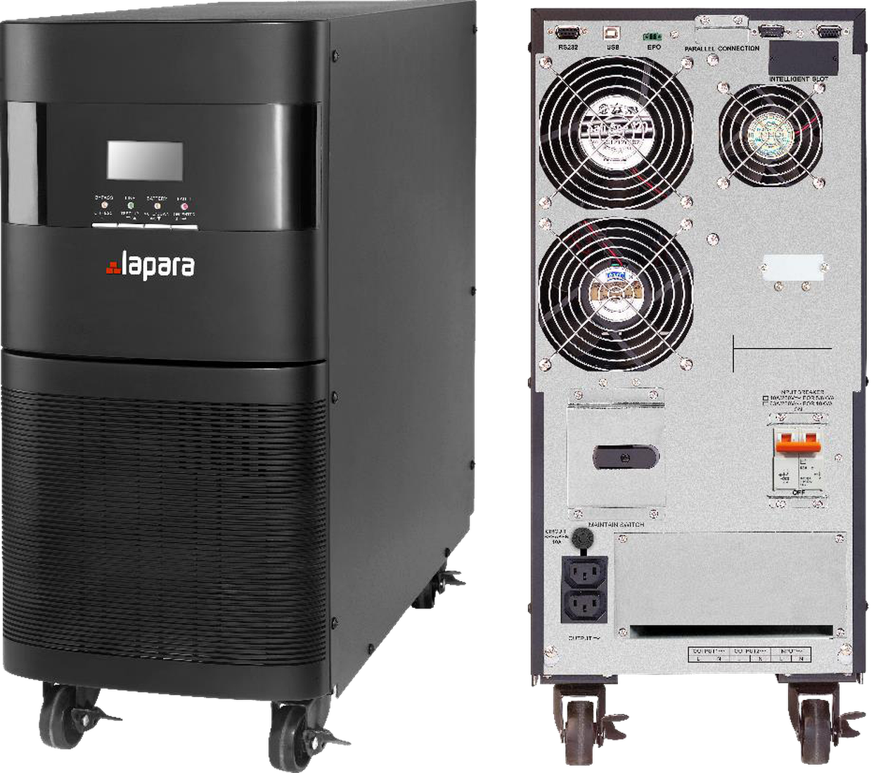 SAI Online 6000 VA / 6000 W · LCD · Terminal Block · Lapara