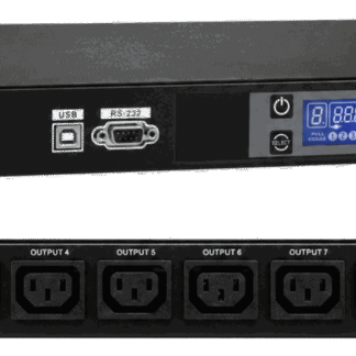 PDU monitorizada · 2500 W · 8 x IEC C13 · Rack 19" 1U · Lapara