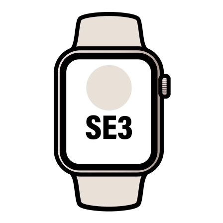 Apple Watch SE3/ GPS/ Cellular/ 40mm/ Caja de Aluminio Blanco Estrella/ Correa Deportiva Arena M/L