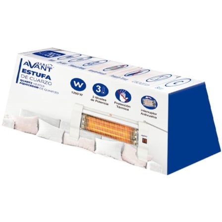 Estufa de Cuarzo Avant AV7552/ 3 niveles de potencia/ 1200W - Imagen 2