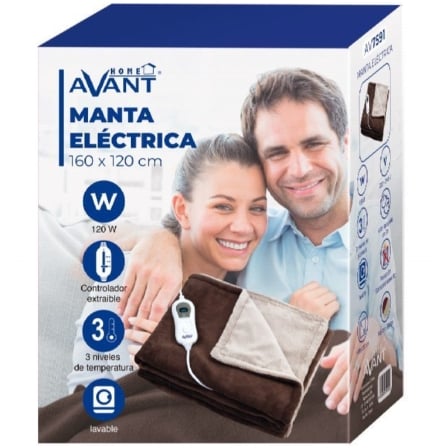 Manta Eléctrica Avant AV7591/ Marrón y Beige - Imagen 5