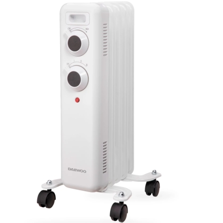 Radiador de Aceite Daewoo DW9501/ 3 Potencias/ 400-600-1000W/ 5 Elementos