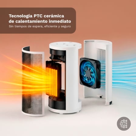 Calefactor Grunkel CAL-CE1800/ 1800W/ Termostato Regulable - Imagen 3