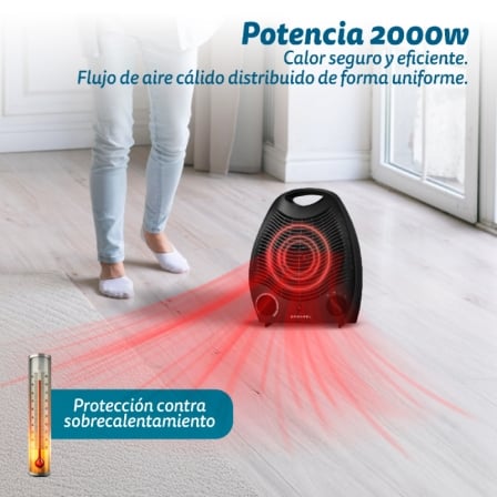Calefactor / Termoventilador Grunkel WB-2000/ 2000W/ Termostato Regulable - Imagen 3
