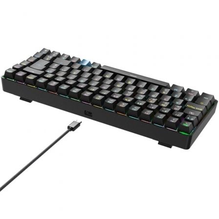 Teclado Gaming Mecánico Inalámbrico Hiditec GM1K/ Hot-Swap switch Gateron Brown - Imagen 5