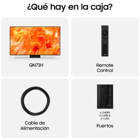Televisor Samsung Neo QLED TQ65QN73HAU 65"/ Ultra HD 4K/ Smart TV/ WiFi - Imagen 3