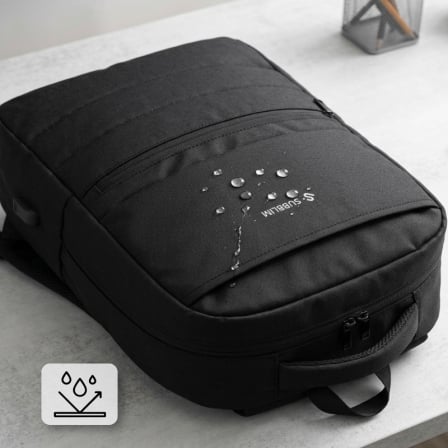 Mochila Subblim Compact Backpack 15L para Portátiles hasta 15.6"/ Repelente al agua/ Cinta para Trolley/ Negra - Imagen 5
